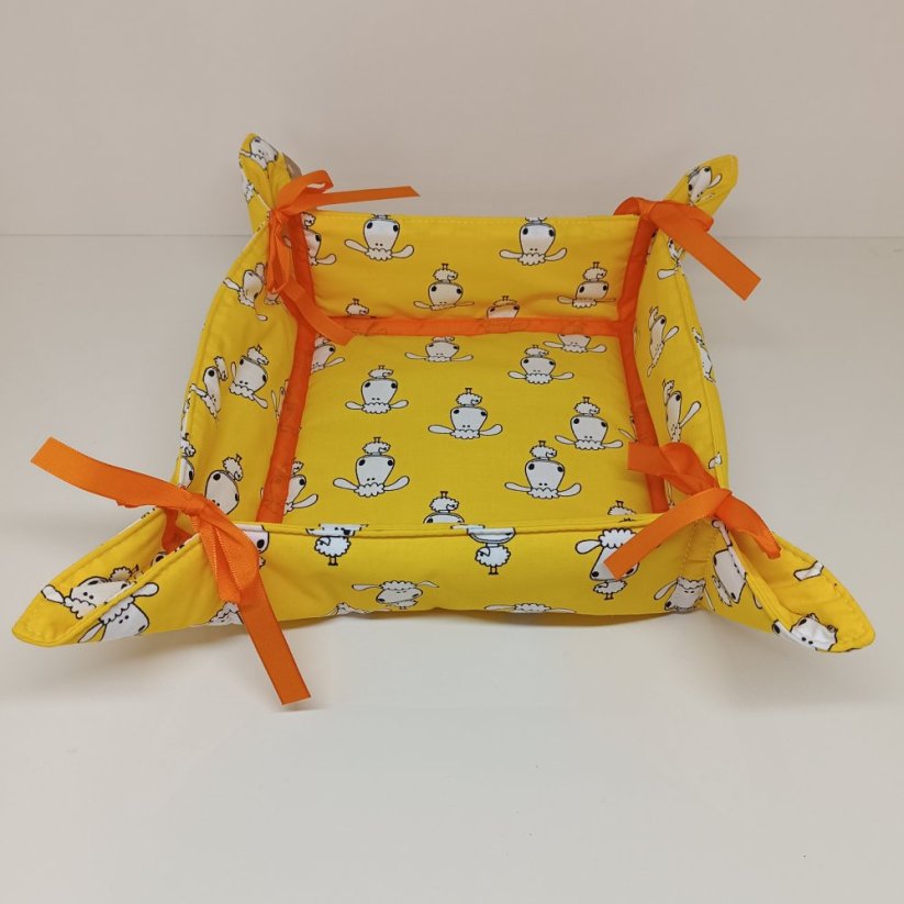 Látkový košíček velký - Varianta: Chci si vybrat (prosím zaslat barevné kombinace)