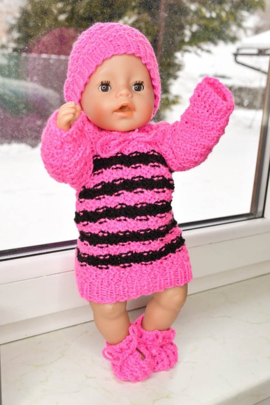 Pletené ponožky pro panenky - Varianta: Zelená