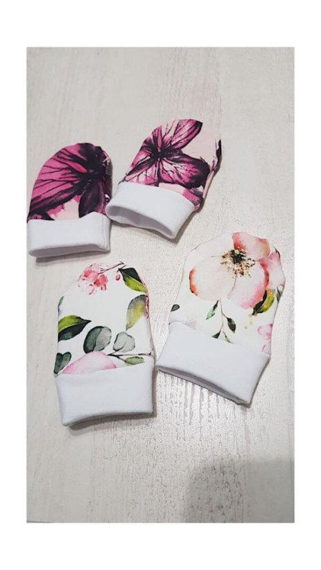 Rukavičky pro kojence - Varianta: Chci si vybrat (prosím zaslat barevné kombinace)