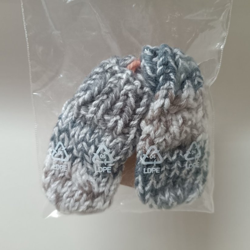Pletené ponožky pro panenky - Varianta: Hnědá