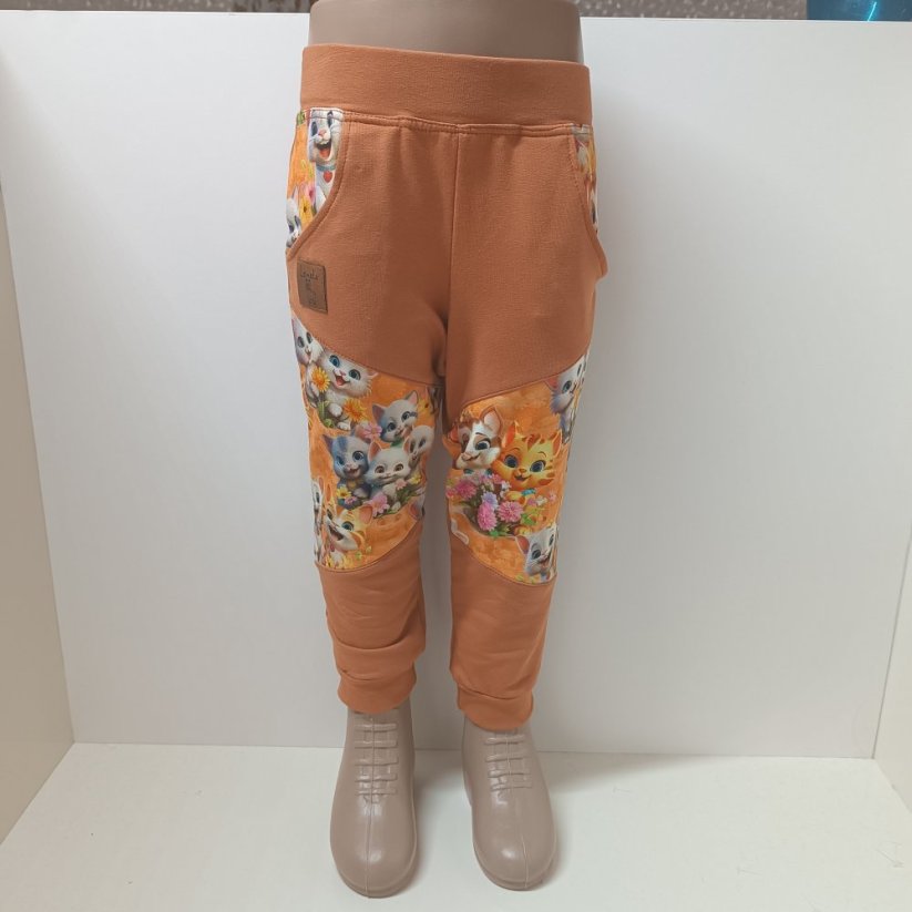 Tepláčky pro děti - Barva: Žluté tepláky, Velikost: vel. 98