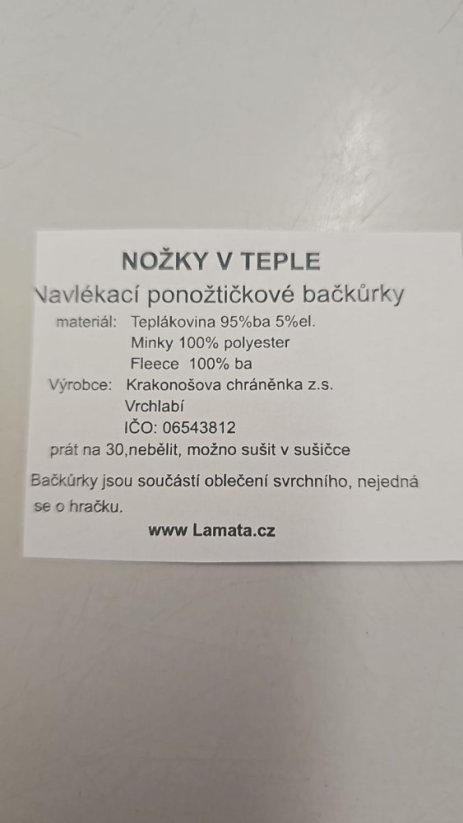 Capáčky Nožky v teple