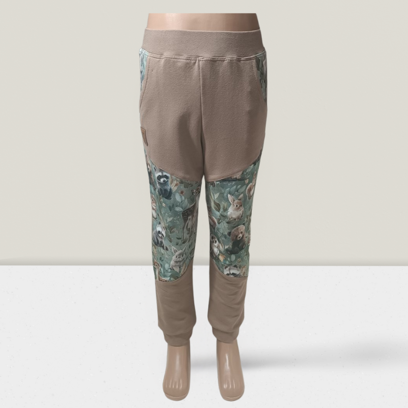 Tepláčky pro děti - Barva: Hnědé tepláky, Velikost: vel. 104