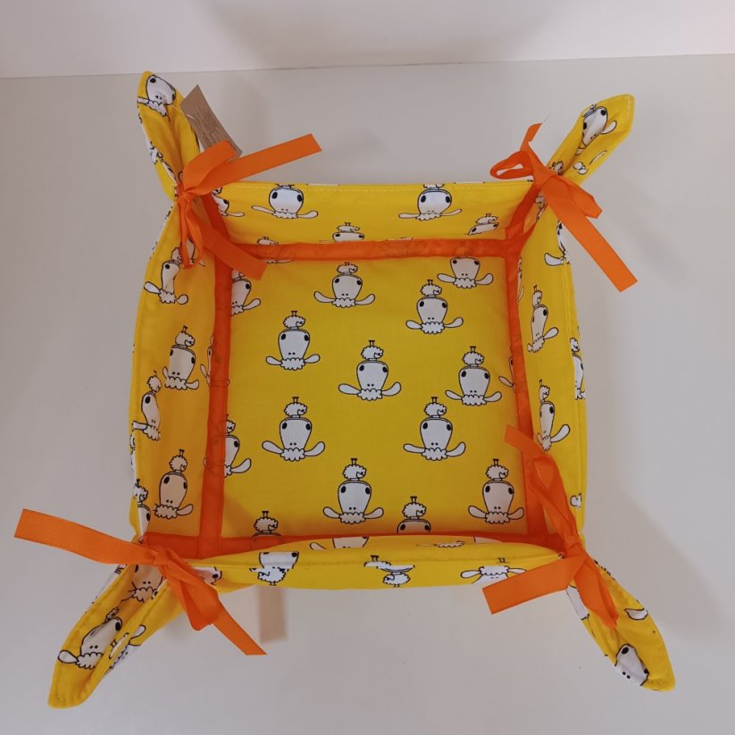 Látkový košíček velký - Varianta: Chci si vybrat (prosím zaslat barevné kombinace)