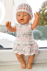 Pletený set pro panenky - 2 ks