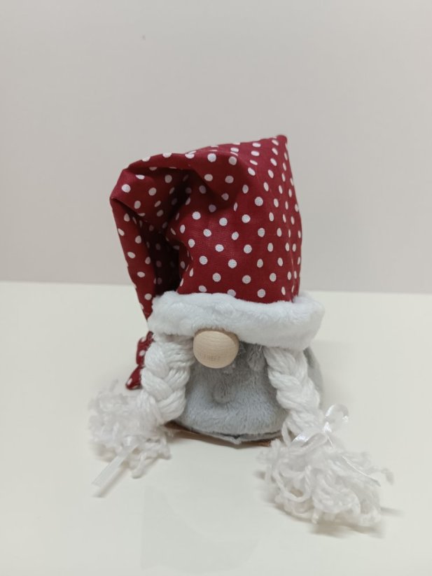Mini trpaslík - Varianta: Chci si vybrat (prosím zaslat barevné kombinace), Ozdoba: Copánky